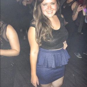 Blue Peplum Bebe skirt 💙